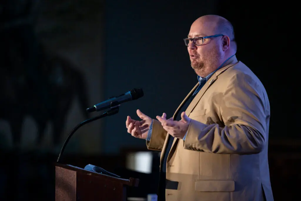 Stoker Speaking at the State of Downtown Address